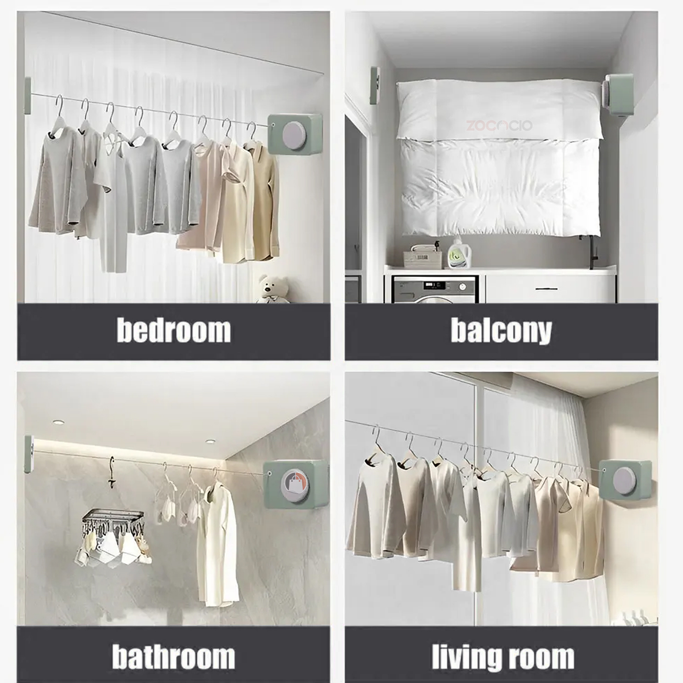 Miniatura 2 de Tendedero Retráctil Cuerda Ajustable